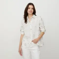 APOLOGY - Blusa Mujer con Bordado Manga larga de Algodón