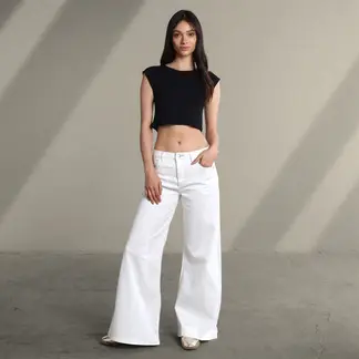SYBILLA - Jean Super Wide leg Mujer Tiro bajo