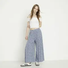 SYBILLA - Pantalón Culotte Mujer Tiro medio