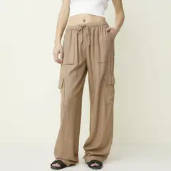 SYBILLA - Pantalón Cargo Mujer Tiro alto