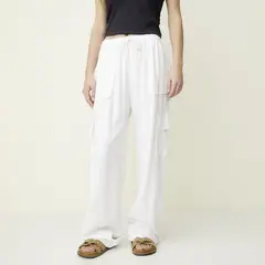 SYBILLA - Pantalón Cargo Mujer Tiro alto