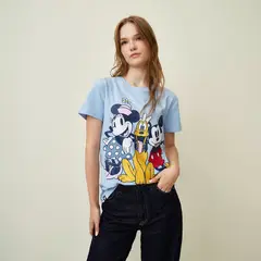 SYBILLA - Camiseta Mujer con Estampado Manga corta de Algodón