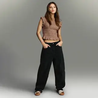 SYBILLA - Jean Balloon Mujer Tiro bajo