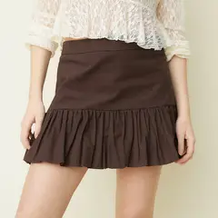 SYBILLA - Falda Mini Mujer de Algodón