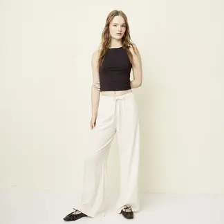 SYBILLA - Pantalón Recto Mujer Tiro medio