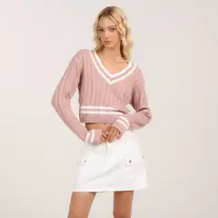 SYBILLA - Falda de jean Mini Mujer Cargo de Algodón
