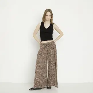 SYBILLA - Pantalón Culotte Mujer Tiro medio