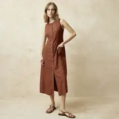 BASEMENT - Vestido Mujer Medio Casual