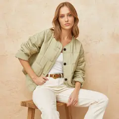 BASEMENT - Chaqueta Mujer de Rayas