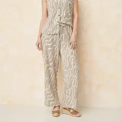 SOUTHLAND - Pantalón Recto Mujer Tiro alto