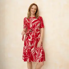 SOUTHLAND - Vestido Medio Casual con Estampado para Mujer