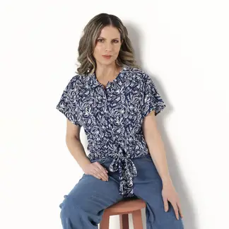 NEWPORT - Blusa Mujer con Estampado Manga corta