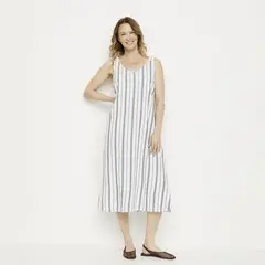 NEWPORT - Vestido Mujer Medio Casual de Rayas