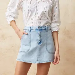 BASEMENT - Falda Mini Mujer Cargo de Algodón
