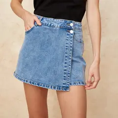 BASEMENT - Falda Mini Mujer de Algodón