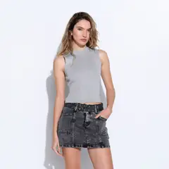 MOSSIMO - Falda short Mini Mujer de Algodón