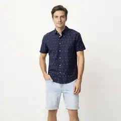 NEWPORT - Camisa Hombre Manga corta de Algodón