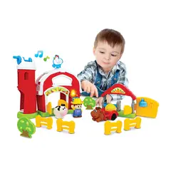 WINFUN - Juguete para bebé didáctico Winfun: Set de juego Granja y tractor interactivo