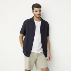 BASEMENT - Camisa Hombre Manga corta Classic fit