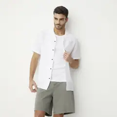 BASEMENT - Camisa Hombre Manga corta Classic fit