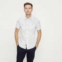 UNIVERSITY CLUB - Camisa Hombre Manga corta Slim fit de Lino