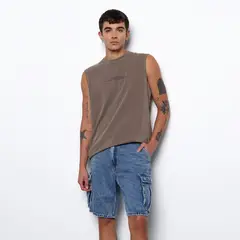 DENIMLAB - Bermuda Hombre Cargo Largo 32