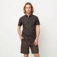 DOO AUSTRALIA - Camisa Hombre con Estampado Manga corta de Algodón