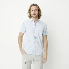 DOO AUSTRALIA - Camisa Hombre con Estampado Manga corta de Algodón