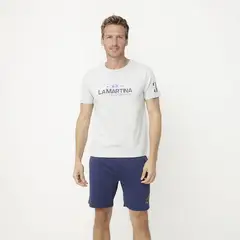 LA MARTINA - Pijama Hombre Corto Manga corta con Logo de Algodón