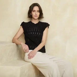 UNIVERSITY CLUB - Blusa Mujer Tejido Manga corta de Algodón