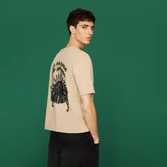 BEARCLIFF - Camiseta Hombre con Estampado de Algodón