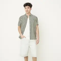 BEARCLIFF - Camisa Hombre de Rayas Manga corta