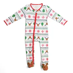 YAMP - Pijama Navideña para Bebé niño con Estampado Manga larga de Algodón