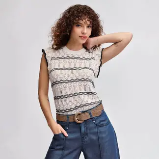 UNIVERSITY CLUB - Blusa Mujer Tejido Manga corta de Algodón