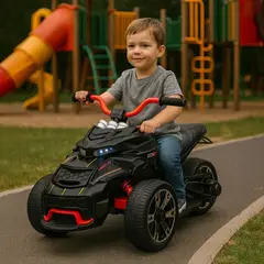 SCOOP - Moto Montable Eléctrica niño Land 33 tank Negra