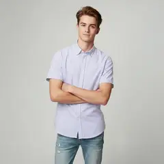 FEDERATION - Camisa para Niño de Rayas de Algodón