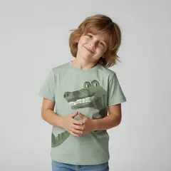 YAMP - Camiseta Para Niño con Estampado Manga corta de Algodón