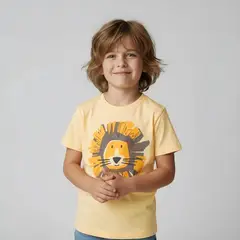 YAMP - Camiseta Para Niño con Estampado Manga corta de Algodón