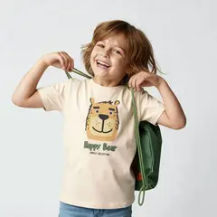 YAMP - Camiseta para Niño con Estampado Manga corta de Algodón