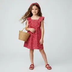 YAMP - Vestido para Niña con Boleros de Algodón
