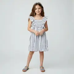 YAMP - Vestido para Niña con Boleros de Algodón