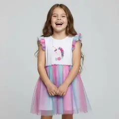 YAMP - Vestido para Niña con Estampado Tutu