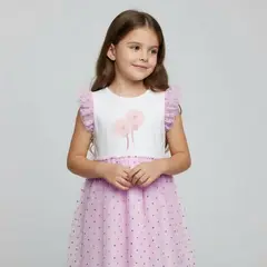 YAMP - Vestido para Niña con Estampado Tutu