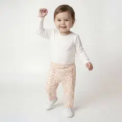 YAMP - Pantalón Cintura elásticada para Bebé niña de Algodón