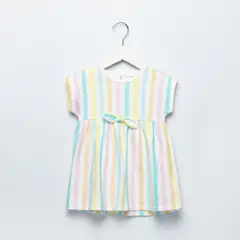 YAMP - Vestido para Bebé niña Manga corta de Algodón