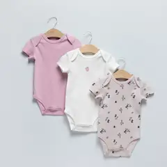 YAMP - Bodies para Bebé niña Pack de 3 unidades de Algodón