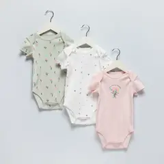 YAMP - Bodies para Bebé niña Pack de 3 unidades de Algodón