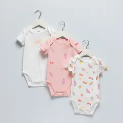 YAMP - Bodies para Bebé niña Pack de 3 unidades de Algodón