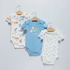 YAMP - Bodies para Bebé niño Pack de 3 unidades de Algodón