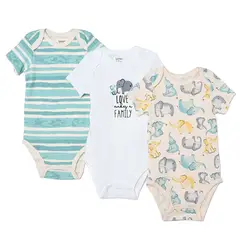 YAMP - Bodies para Bebé niño Pack de 3 unidades de Algodón